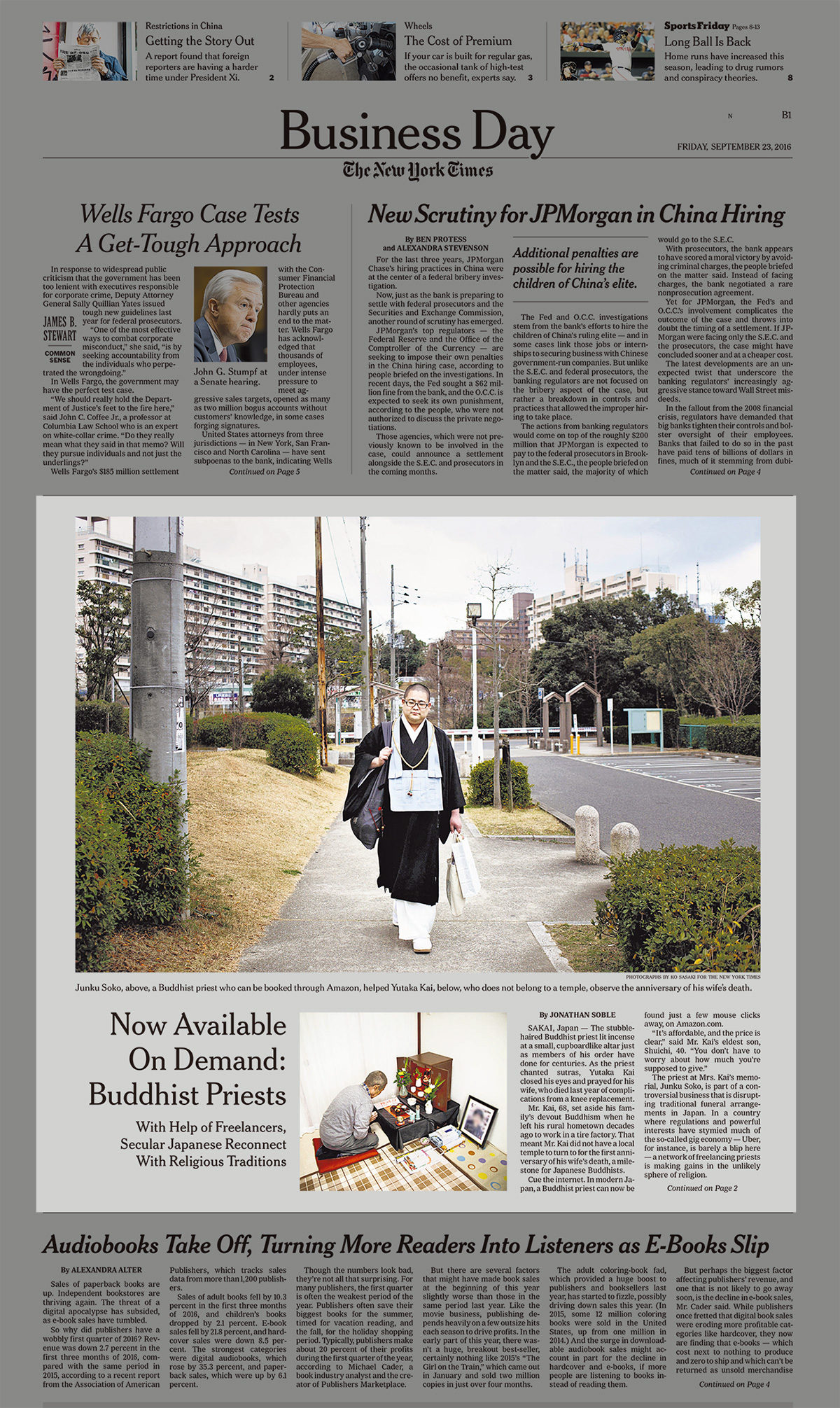 9月23日の
『The Japan Times / International New York Times』にて
葬儀式・法要法事における
「寺院紹介（Amazonネットサービス）」に関する
取材記事が掲載されました。（英字版）4